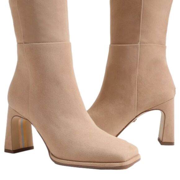 📣 Sam Edelman Issabel Suede Camel Boots 👢 Like New Size 5 Style #EC0228185 😍 - Picture 1 of 6